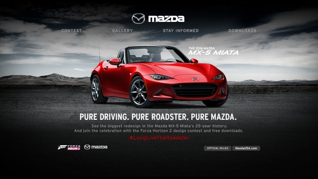 Mazda, Xbox will Launch MX-5 Styling Competition of 2016