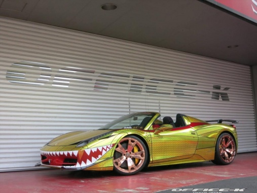 Office-K Has Redesigned the 458 Spider Golden Shark from Ferrari