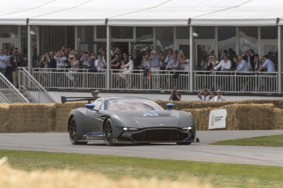 A Dynamic Premiere of Aston Martin Vulcan at Goodwood