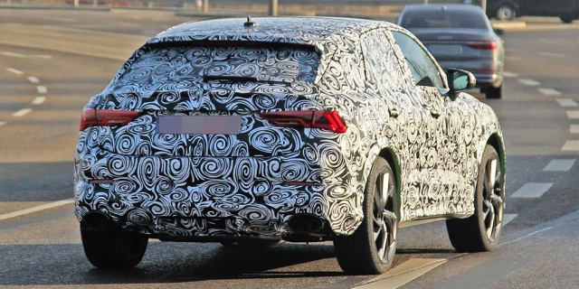 Audi Q4 coupe-crossover testing with a 400-horsepower engine