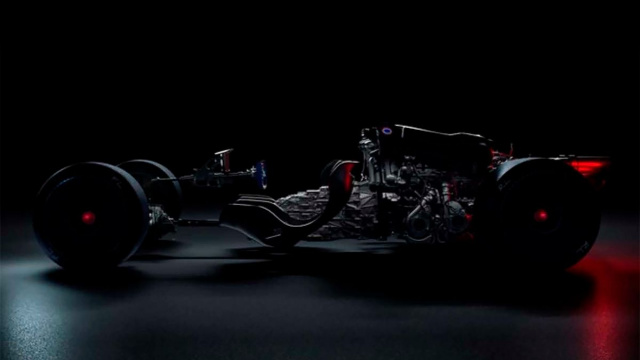 Bugatti decided to show the chassis of a mysterious hypercar