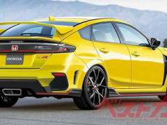 The new Honda Civic Type R showed in the photo