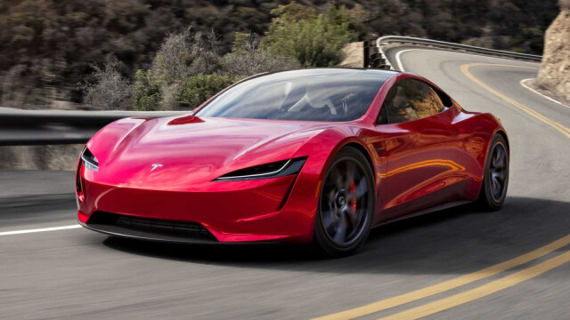 Tesla Roadster electric supercar with SpaceX thrusters