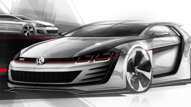 VW VR6 Engine Showed in Design Vision GTI