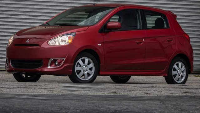 The Mitsubishi Mirage presentation at the New York auto show