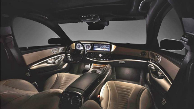 The interior of the Mercedes S-class model of 2014 was shown