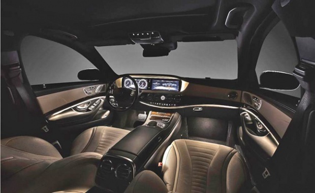 The interior of the Mercedes S-class model of 2014 was shown