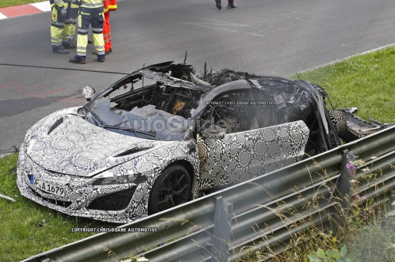 Inflammation of Acura NSX 2016 during the Test