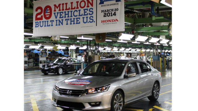 20 Million Vehicles Built at American Site of Honda