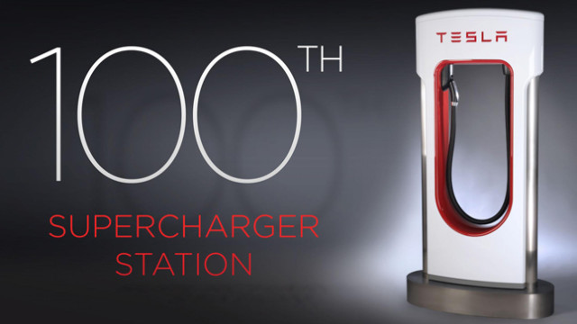 An Even Hundred of Tesla Superchargers