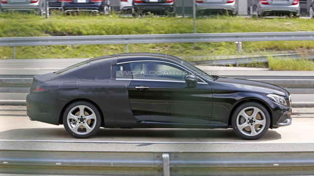 C-Class Coupe from Mercedes was seen Almost without Camouflage