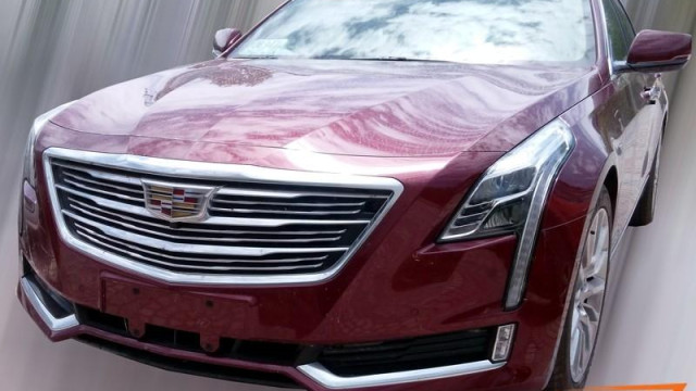 A Cherry Red CT6 from Cadillac was snapped in China