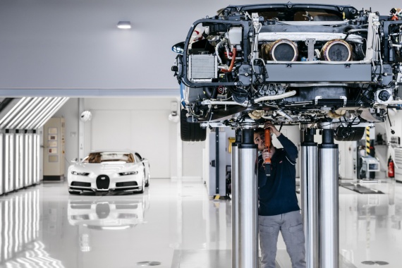 Check Out the Fancy Bugatti Chiron Factory