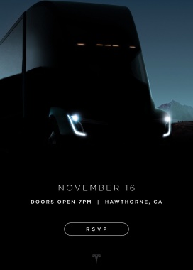 Tesla Sent Out Invitations For Its Semi