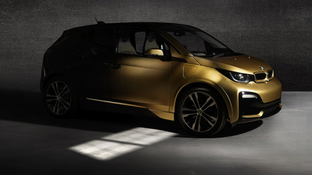 24-carat gold completely covered BMW i3 and i8