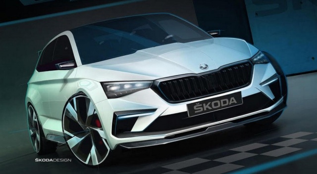 A precursor of the newest Skoda Rapid is the 245-strong hybrid