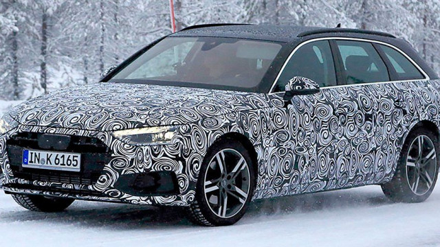 First tests of the updated Audi A4 Avant Wagon were held on snowy roads