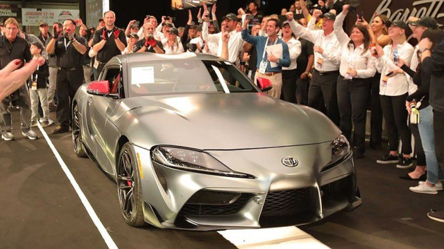 The first copy of the newest Toyota Supra was implemented at auction