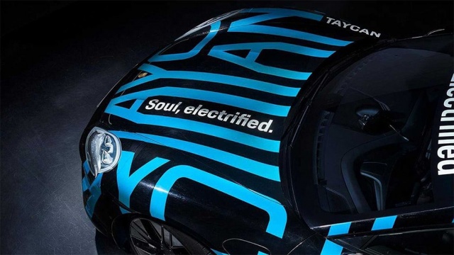 Porsche's electric car appeared in the photos
