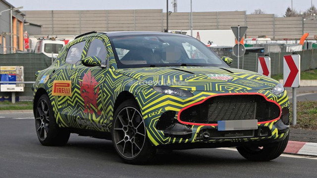 Aston Martin testing first serial crossover on the Nurburgring