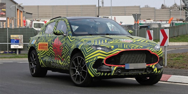 Aston Martin testing first serial crossover on the Nurburgring