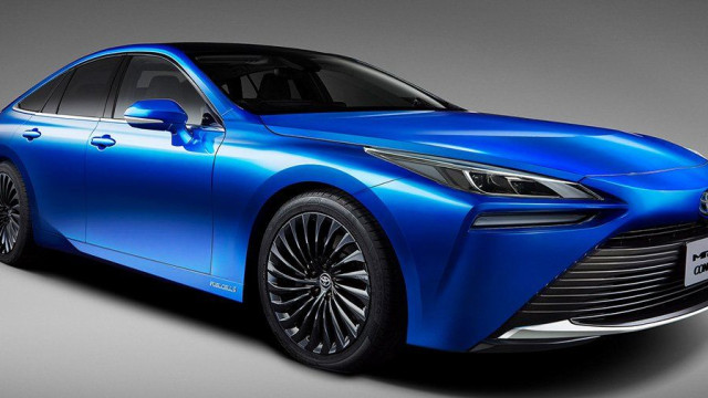 Toyota showed off its brand new hydrogen sedan