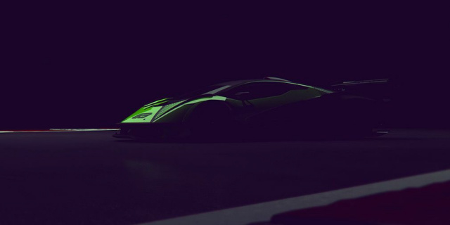 Lamborghini racing sports car shown on the video