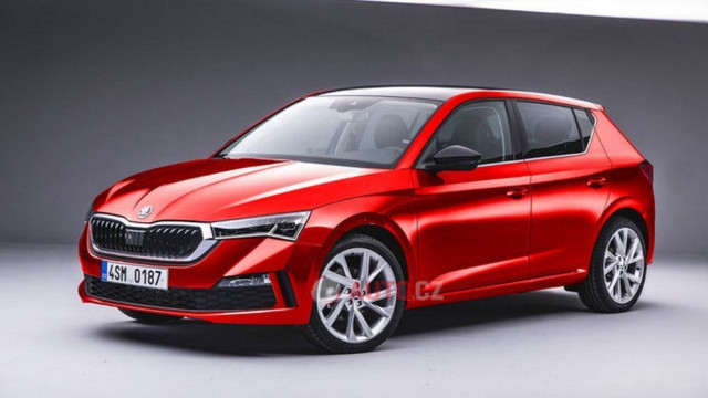 Skoda Fabia 2021 shown on a first render