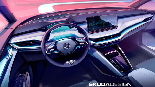 The salon of the newest Skoda SUV declassified