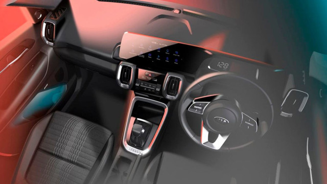 Kia has decided to declassify the interior of the new compact SUV