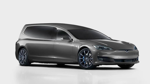 Tesla Model S electric car turned into a top-end hearse