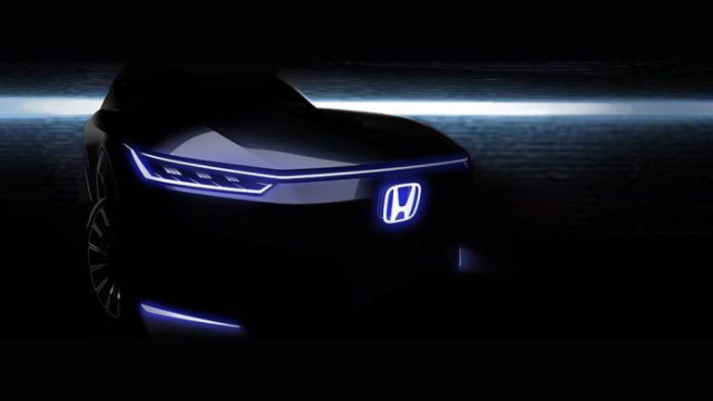 The New Honda electric car is shown in the picture