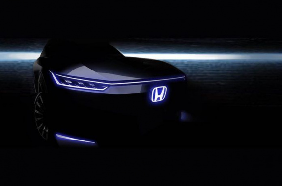 The New Honda electric car is shown in the picture