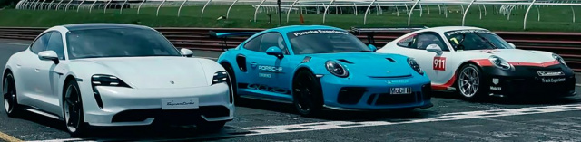 Three powerful Porsche models battle it out on the track (VIDEO)