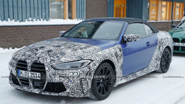 Photos of BMW M4 Convertible 2022 in camouflage