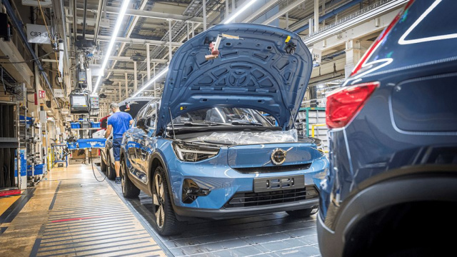 All-electric Volvo C40 Recharge hits the assembly line