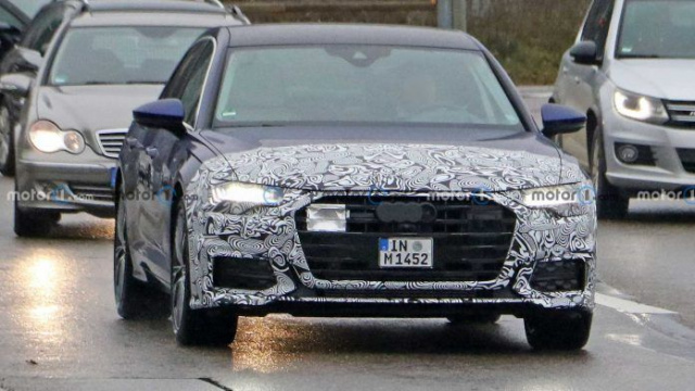 Renewed Audi A6 sedan goes out for tests