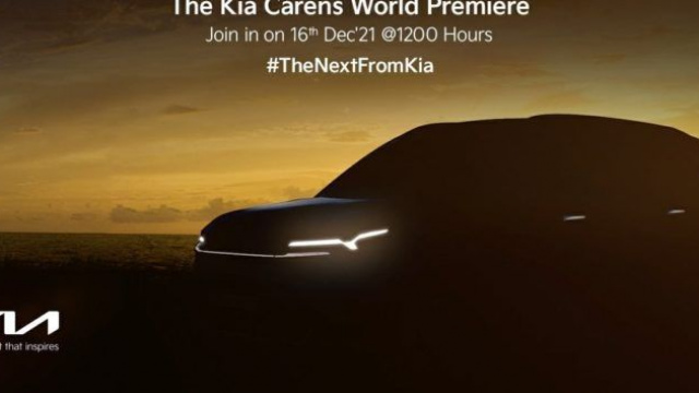 Kia has shown a teaser of the newest Carens