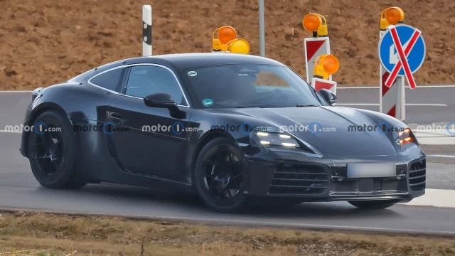 Leaked Photos: Porsche's Electric 718 Cayman Resembles Two-Door Taycan