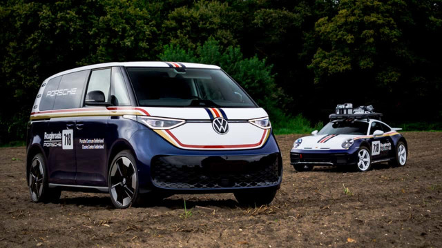 The Perfect Pair: Livery-Matched ID.Buzz and 911 Dakar in Your Dream Garage